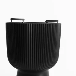 Doniczka z wkładem antracytowa MILLY 29,8x36,5 cm