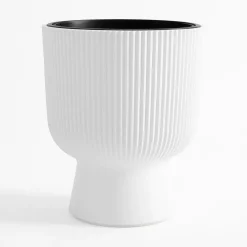 Doniczka z wkładem biała MILLY 29,8x36,5 cm