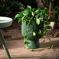 Doniczka z wkładem zielona MILLY 29,8x36,5 cm