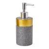 Dozownik do mydła wzór piasek szaro-złoty 16,8 cm