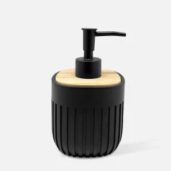 Dozownik na mydło ze żłobieniami czarny