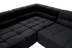 Duży narożnik u-kształtny czarny TEMPLE