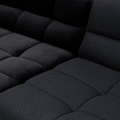 Duży narożnik u-kształtny czarny TEMPLE