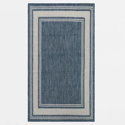 Dywan do przedpokoju niebieski PALMA 80x150 cm