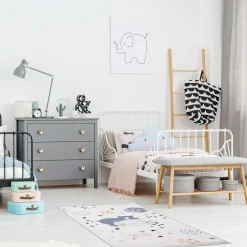 Dywan drukowany biały BEAR PETRA 120x160 cm