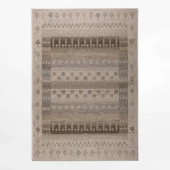 Dywan etniczny KEMET, szaro-beżowy, 120x170 cm