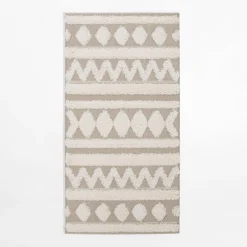Dywan geometryczny MULAN, beżowo-kremowy, 80x150 cm