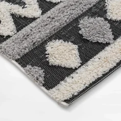 Dywan geometryczny MULAN, szaro-kremowy, 80x150 cm