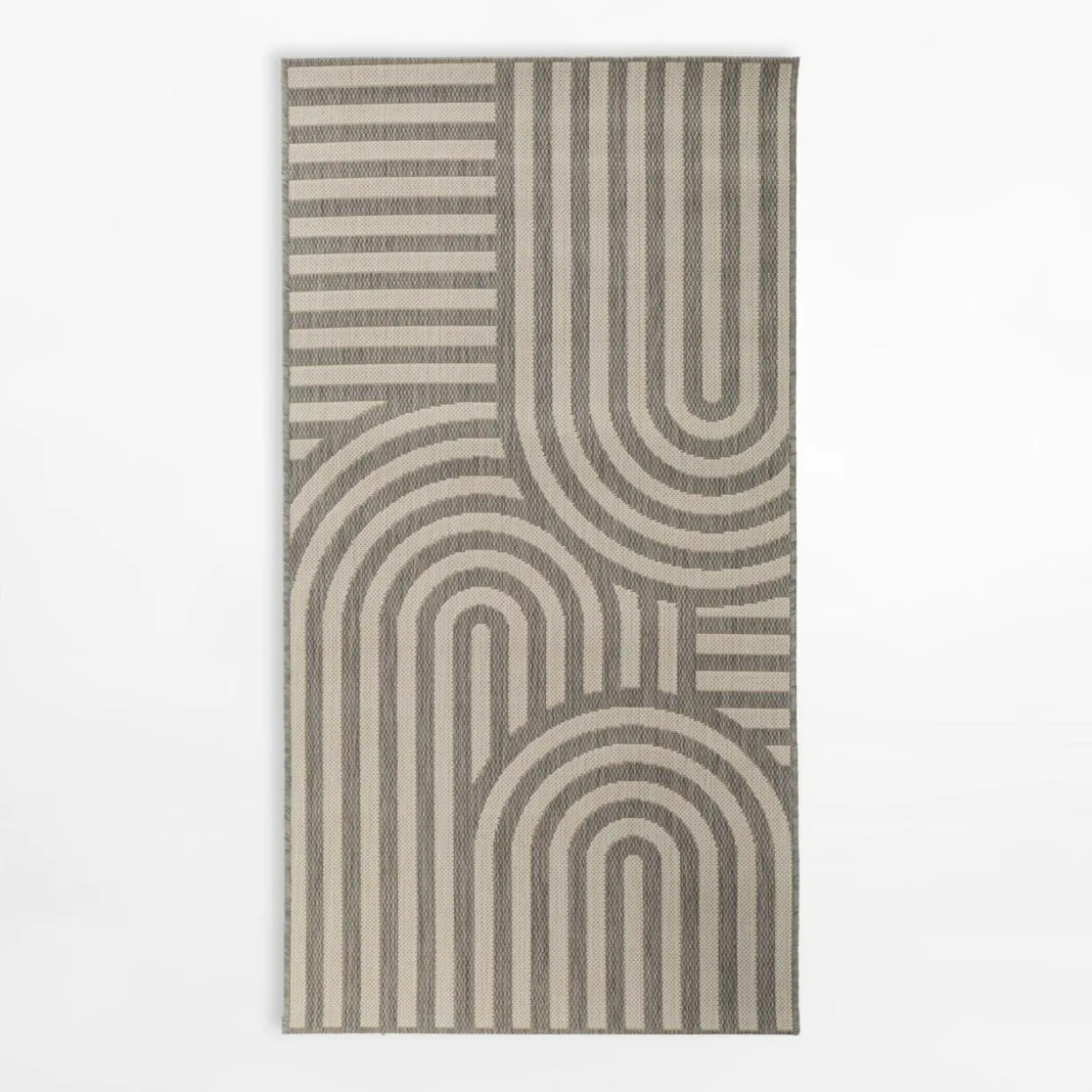 Dywan geometryczny szary PIATTO 80x150 cm