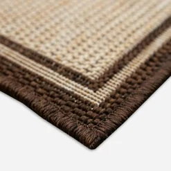 Dywan geometryczny z ramką LOTUS, beżowy, 160x230 cm