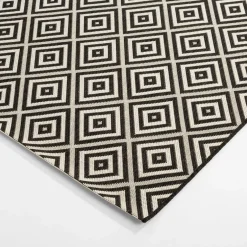 Dywan kremowo-czarny PIATTO 160x230 cm