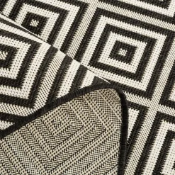 Dywan kremowo-czarny PIATTO 160x230 cm