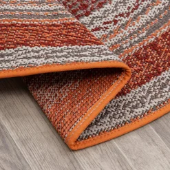 Dywan okrągły na zewnątrz rudy MUNRO 120 CM