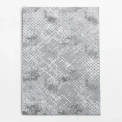 Dywan retro srebrny MIRACLE 200x290 cm