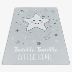 Dywan szary z gwiazdką PLAY 80x120 cm