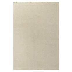 Dywan wełniany z frędzlami jasnobeżowy WOOL 120x170 cm