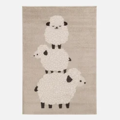 Dywan z owieczkami kremowy KIDY 200x290 cm