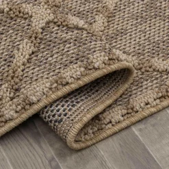 Dywan zewnętrzny romby beż BOUCLE 80x150 cm