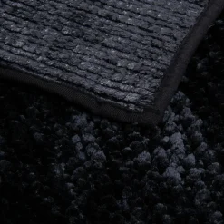 Dywanik łazienkowy czarny CHENILLE 50x80 cm