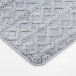 Dywanik łazienkowy NORDIC, szary, 50x80 cm