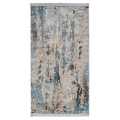 Dywanik połyskujący z frędzlami niebieski COSMIC 80x150 cm