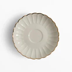 Filiżanka ze spodkiem porcelanowa ZŁOTY RANT 220 ml