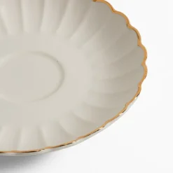 Filiżanka ze spodkiem porcelanowa ZŁOTY RANT 220 ml