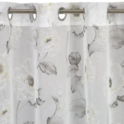 Firana do salonu biało-oliwkowa BESSY 140x250 cm