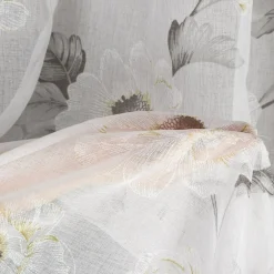 Firana do salonu biało-oliwkowa BESSY 140x250 cm