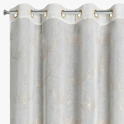 Firana na przelotkach biało-złota AMALIA 140x250 cm