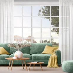 Firana na taśmie biala DEBRA 140x270 cm