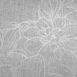 Firana w kwiaty biało-srebrna ANITA 140x270 cm