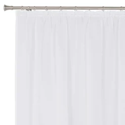 Firana z frędzlami na taśmie marszczącej biała ARLO 290x160 cm