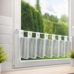 Firana zazdrostka biała SEVILLA 60x150 cm