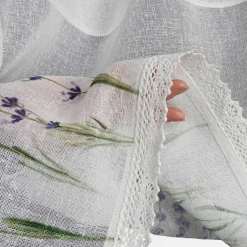 Firana zazdrostka biało-fioletowa ELLA 30x150 cm