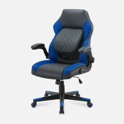Fotel biurowy czarno-niebieski MYSTICE