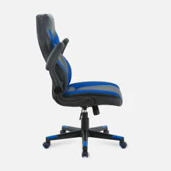 Fotel biurowy czarno-niebieski MYSTICE