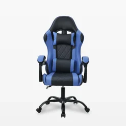 Fotel biurowy czarno-niebieski LUDOZ