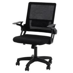 Fotel biurowy ruchome podłokietniki FROSTEA czarny