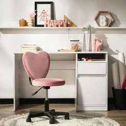 Fotel biurowy serce różowy LOVIN