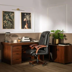 Fotel biurowy skórzany MONARCHE