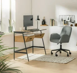 Fotel biurowy szary LERMA