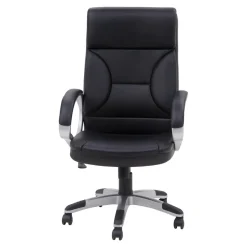 Fotel biurowy z czarnej ekoskóry NARBO