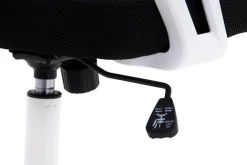 Fotel biurowy z ruchomymi podłokietnikami czarno-biały FROSTEA