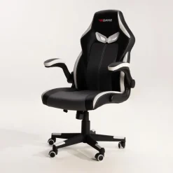 Fotel gamingowy czarno-biały UDANDO