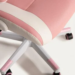 Fotel gamingowy różowy-biały UDANDO