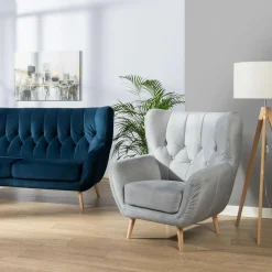 Fotel jasnoszary KELSO