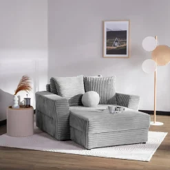Fotel loveseat jasnoszara NOEMI