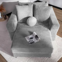 Fotel loveseat jasnoszara NOEMI