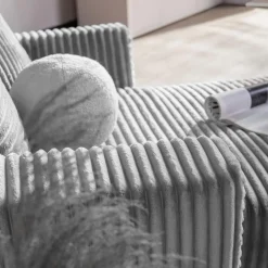 Fotel loveseat jasnoszara NOEMI